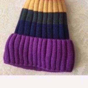 NEW rainbow knit hat with warm lining